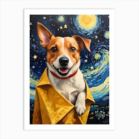 Starry Night Dog Art Print