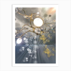 Chandelier With Crystals Art Print