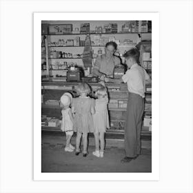 Mormon Children Buying Candy At Store, Mendon, Utah By Russell Lee Art Print