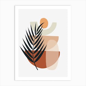 Abstract Tropical Palm Leaf Art Print