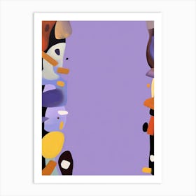 Purple Terrazzo Abstract Art Print