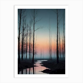 Sunrise In The Forest 1 Art Print