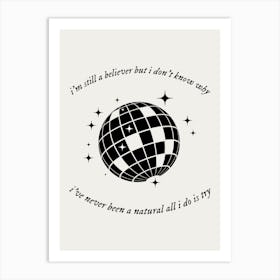 Mirrorball Print | Neutral wall art | Music Posters | Art Print