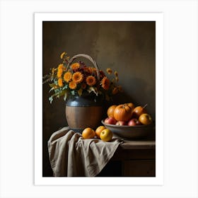 Autumn Flowers Art Print