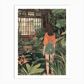 In The Garden Portland Japanese Garden Usa 4 Art Print