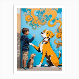 Dog Painting Art Print