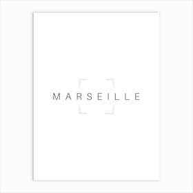 Marseille Typography City Country Word Art Print