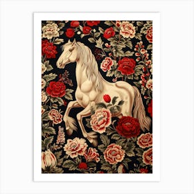 Chinese Lunar Year Of The Horse 2 Full William Morris Style Art Print