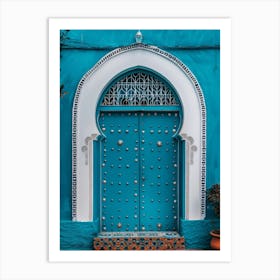 Blue Door In Morocco Art Print