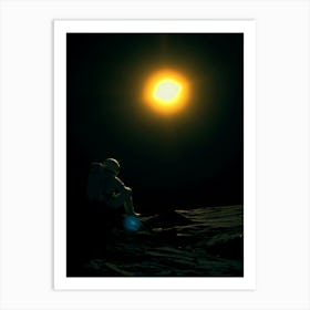 Astronaut On The Moon 3 Art Print