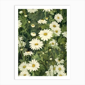 Daisy Seamless Pattern Art Print