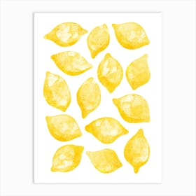 Watercolor Lemons Art Print