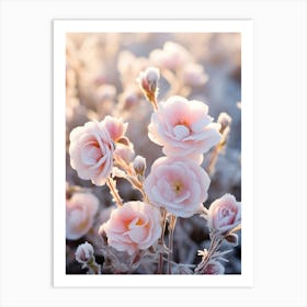 Frosty Botanical Portulaca 1 Art Print