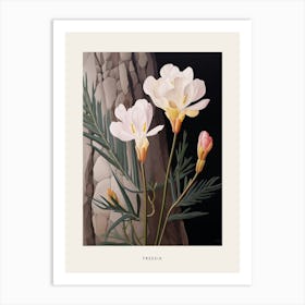 Flower Illustration Freesia 1 Poster Art Print