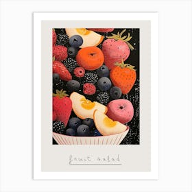 Art Deco Fruit Salad Explosion Poster Art Print