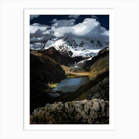 Rondoy, Cordillera Huayhuash Mountain Range In The Peruvian Andes Art Print