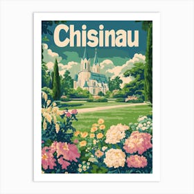 Aihrgdesign A Classic 1960s Travel Poster For Chisinau 3 Art Print