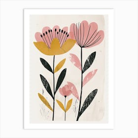 Hilo Flower Market Boho Minimalist Style Art Print