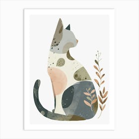 Thai Cat Clipart Illustration 2 Art Print