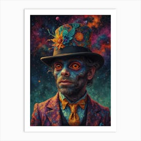 Man With A Top Hat Art Print