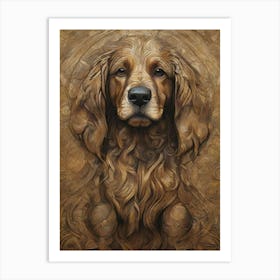 Abstract Art Of Golden Dog Art Print