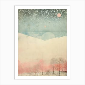 Hokkaido. Winter: Vintage Japanese Aesthetic Landscape Wall Art Home Decor Art Print