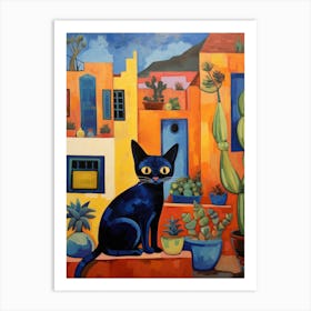 Black Cat In Mexico City Art Print