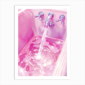 Pink Bath 3 Art Print