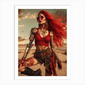 Steampunk Girl Art Print