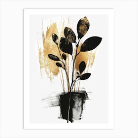 Gold Leaf Canvas Print 2 Art Print