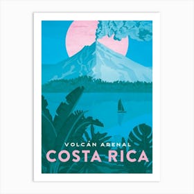 Volcano Aerial Costa Rica Art Print