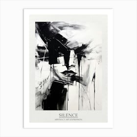 Silence Abstract Black And White 5 Poster Art Print