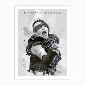 Marilyn Manson Music Drawing Art Print