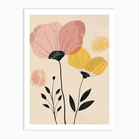 Dresden Flower Market Boho Minimalist Style Art Print