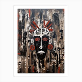 Tribal Whispers: Masked Stories of Africa Art Print