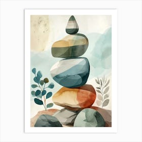 Stacked Stones Canvas Print Art Print