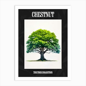 Chestnut Tree Pixel Illustration 2 Poster Art Print