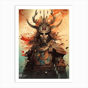 Samurai Katchu Shi Illustration 3 Art Print