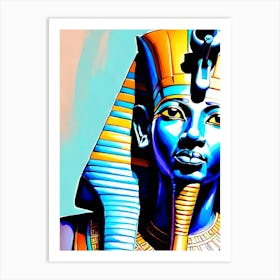 Colorful Pastel Egyptian Pharaoh Art Print