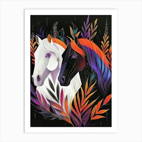 Two Horses 2 Art Print