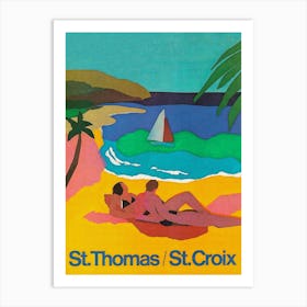 St Thomas St Croix Vintage Travel Poster Art Print