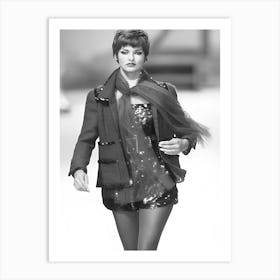 Linda Evangelista Chanel Runway Art Print