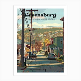 Greensburg Pennsylvania Street Travel Art Art Print