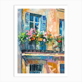 Balcony Painting In Barcelona 5 Art Print