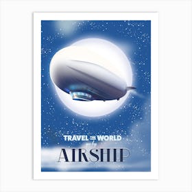 Airship Travel poster Art Print