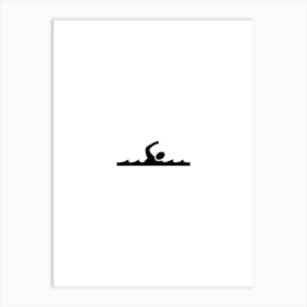 Swimming Logo print art Art Print