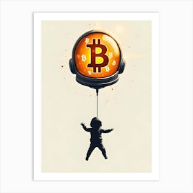 Bitcoin Child  Art Print