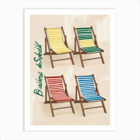 Beach Chairs 5 Art Print