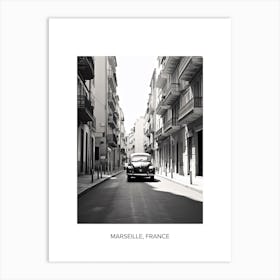 Poster Of Nice, France, Photography In Black And White 1 Art Print