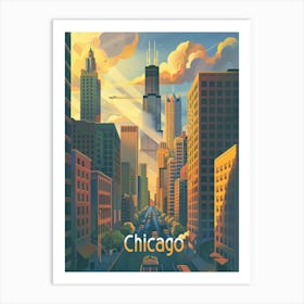 Chicago Skyline 2 Art Print